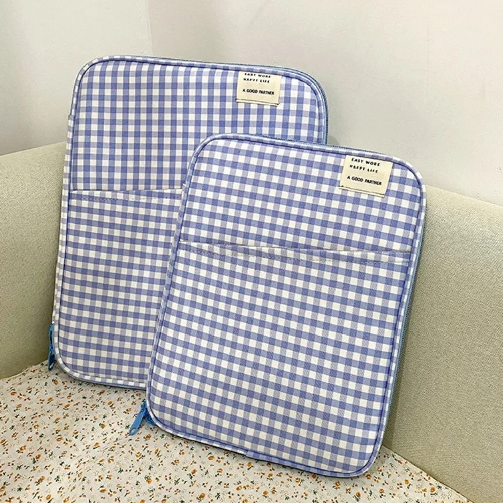 

Portable Ins Grid Laptop Bag 13 Inch Shockproof Tablet Sleeve Bag Colorful Cute Girl Computer Bag Laptop Case