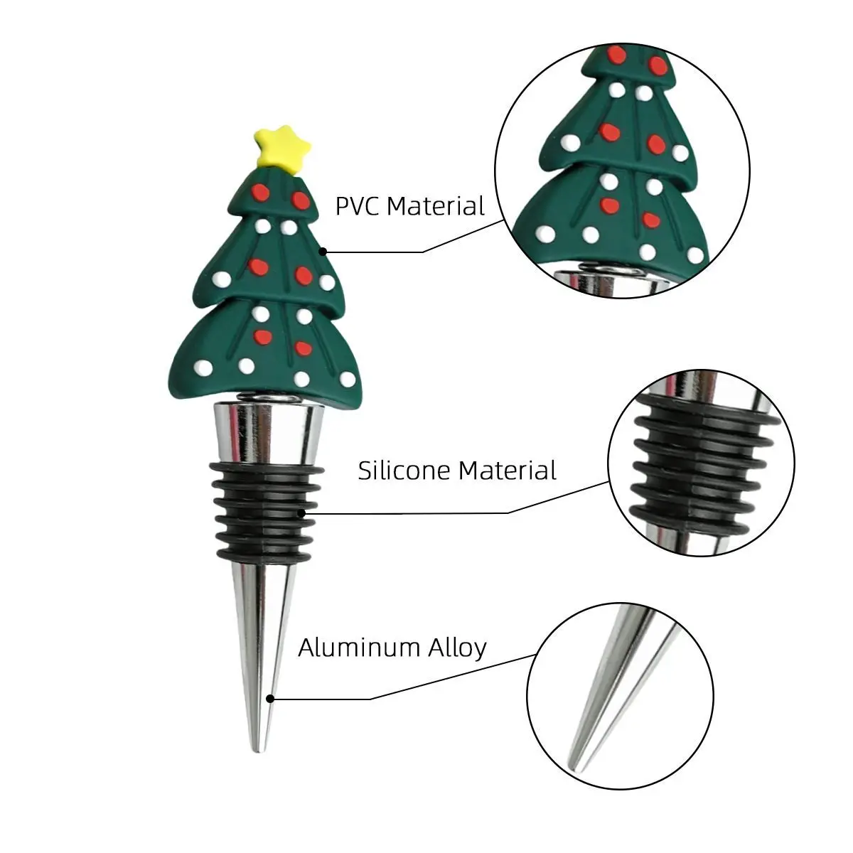 Christmas theme creative wine plug holiday decoration ornament party essential gift practical and beautiful