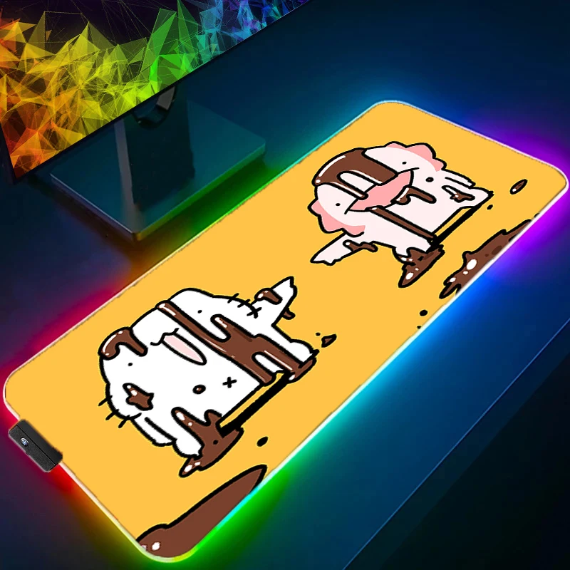 

RGB LED Mousepad Rubber Mouse Pad Gaming K-karameru Accessories PC Gamer Cabinet Carpets Office Computer Desk Mat Keyboard Pads