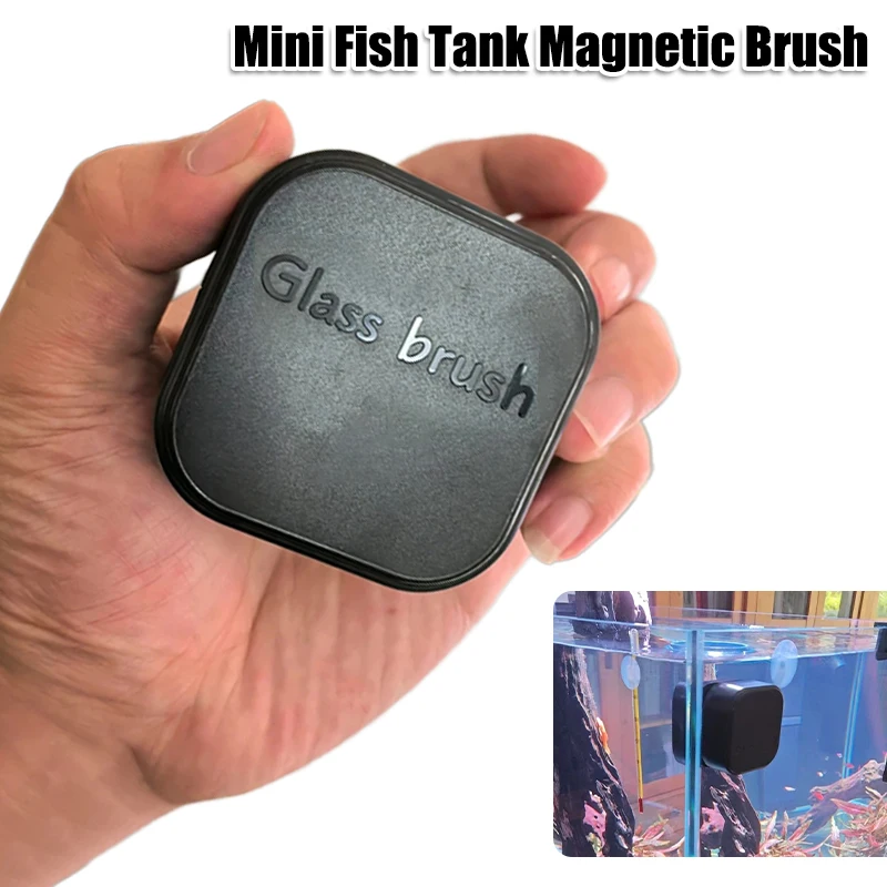 Magnetischer Aquarium-Glasreiniger Bürste Mini Quadratische Magnetbürste Starkes Magnetisches Reinigungswerkzeug für Kleine Aquarien Fischbecken