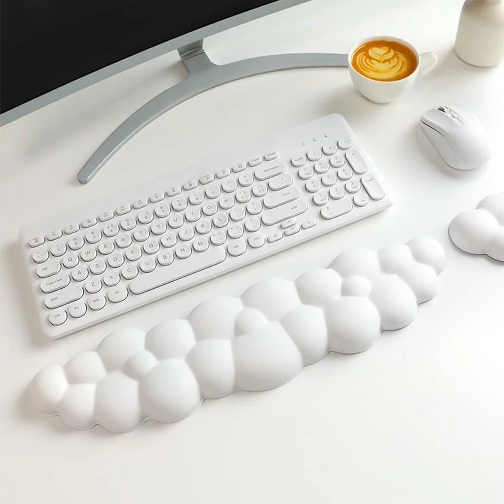 Cloud Shape Wrist Rest Pad Anti-Slip Desk Mat Memory Foam Palm Rest Ergonomic Mouse Pad Typing Wrist Rest Office Accessories