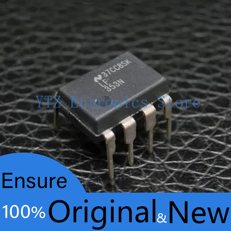 5pieces  LF353N/NOPB Marking：LF 353N 100%New&Orginal Dual channel, 4MHz, high voltage swing rate (13V/μs), operational amplifier