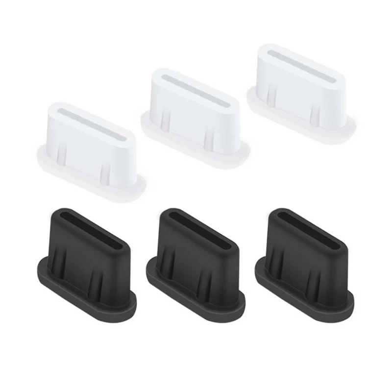 3Pcs Silicone Protective Cover Type C Dust Plugs for Avata 2 UAV Remote Control and USB C Mobile Phones