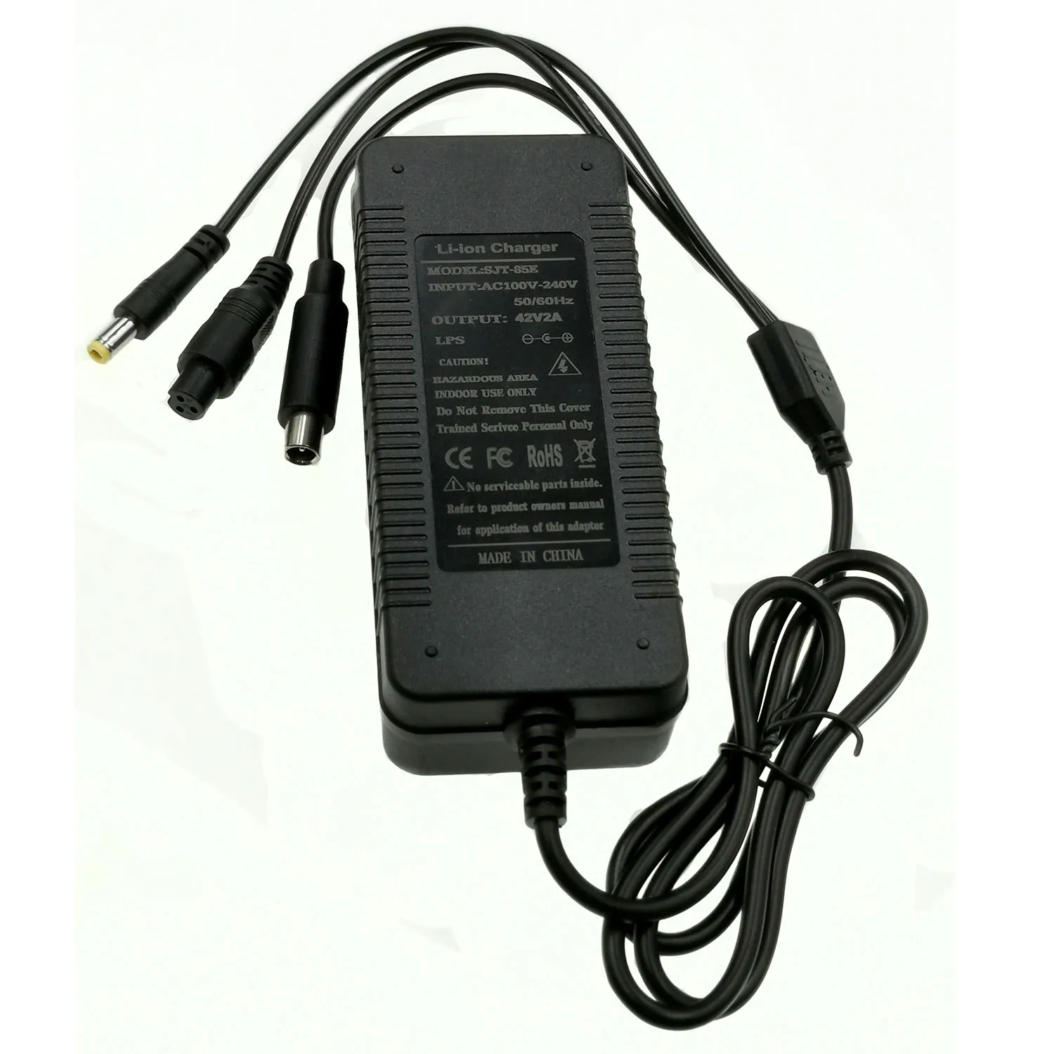 42V 2A Battery Charger 3in1 DC5521mm*RCA 8mm*3 prong M12 Connector for Xiaomi Mijia M365 36v electric power scooter