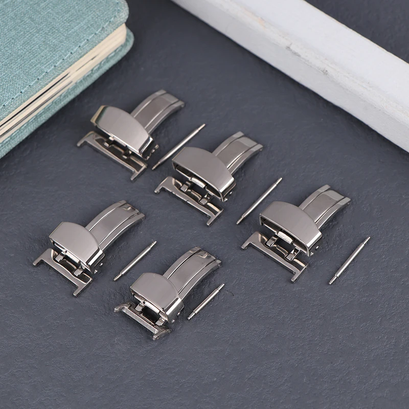 14Mm Carabiner Stainless Steel Butterfly Deployment Watch Buckle 16Mm 18Mm 20Mm 22Mm Strap Clasps Folding Buckles Button Clasp