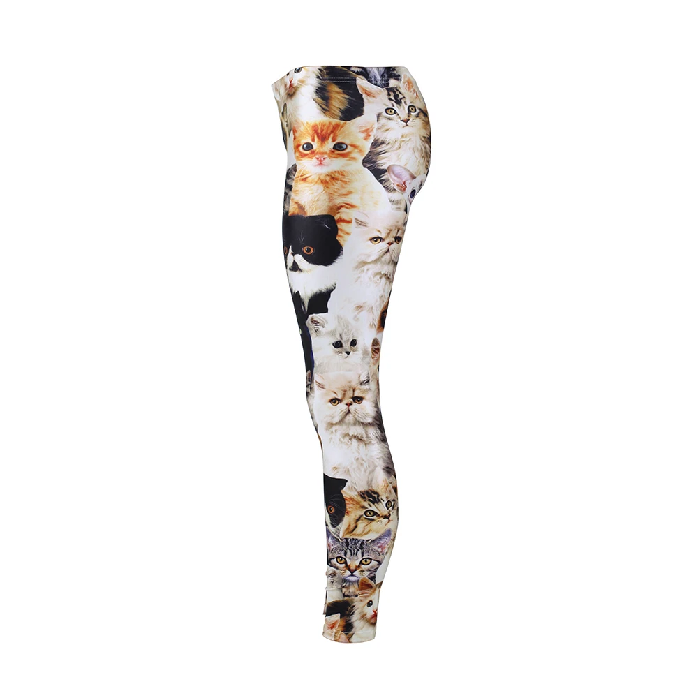 NADANBAO 2025 Women Leggings Lovely Cat Hologrephic Digital Print Fitness legging High Waist Workout Pants Casual Street Leggins