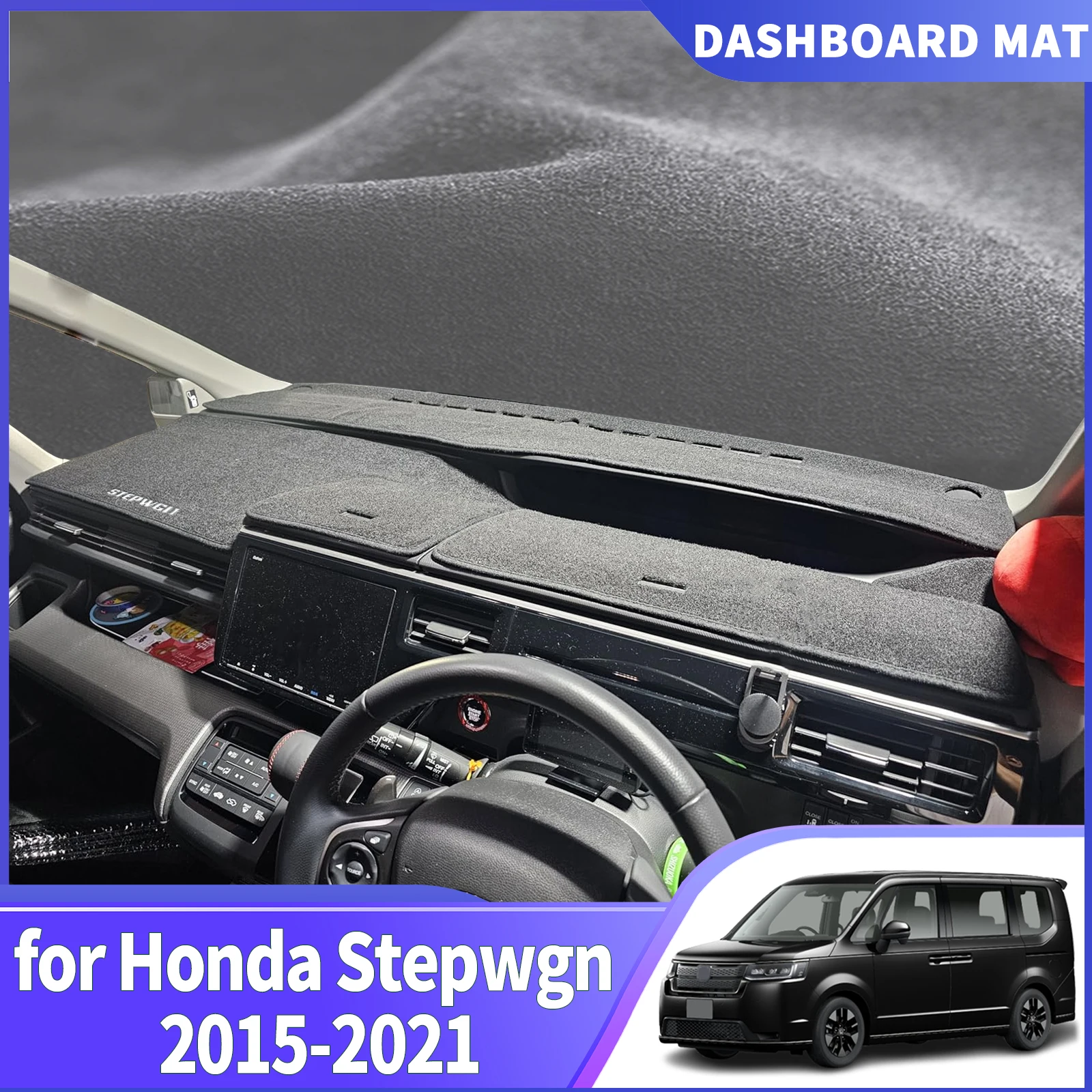 fit for Honda Stepwgn Step Wagon 2015-2021 STEP WGN DashMat Sunshad Dashmat Dashboard Cover Pade Protective Carpet Accessories