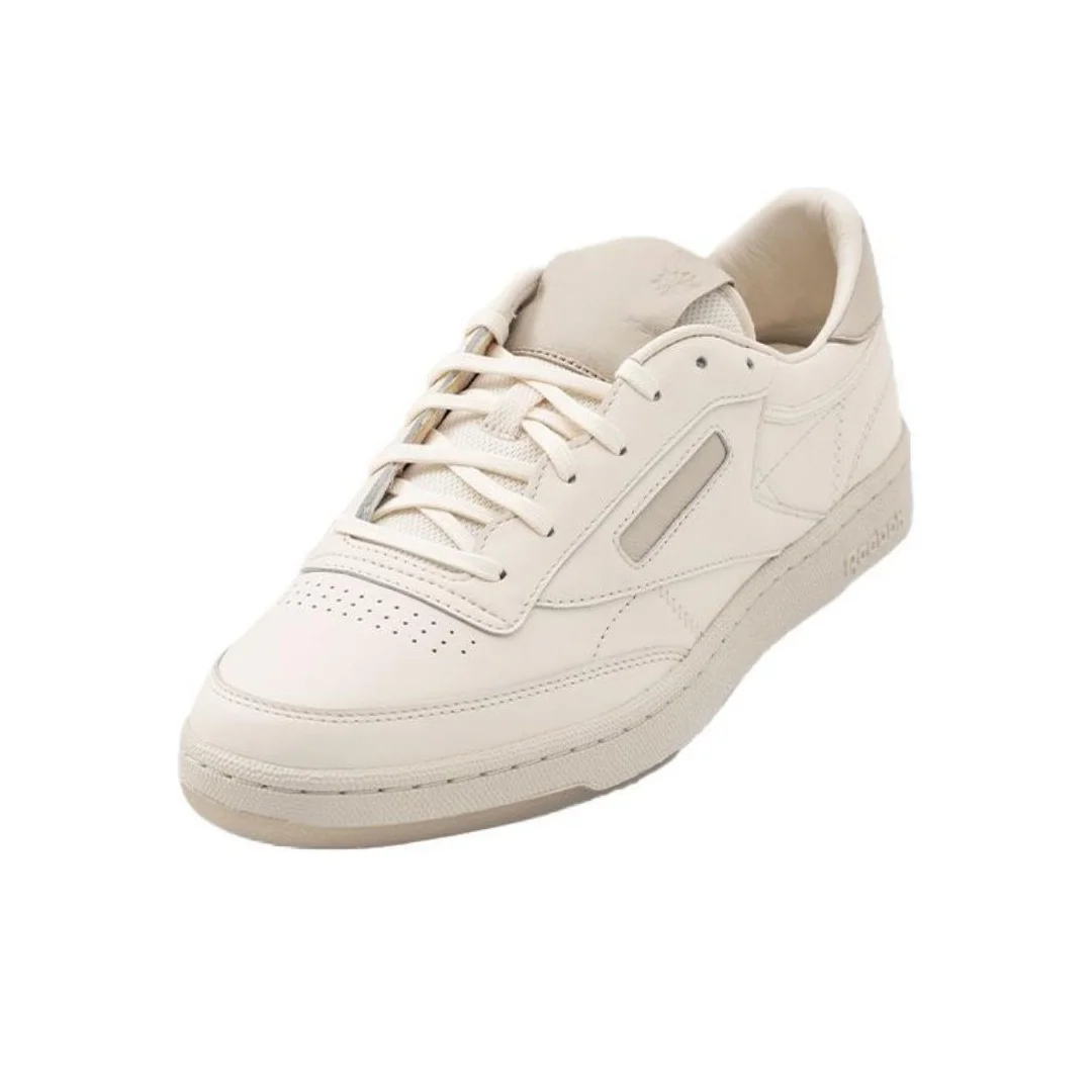POIZON MADNESS x Reebok CLUB C 85 Tênis de skate de cano baixo unissex branco 100236926