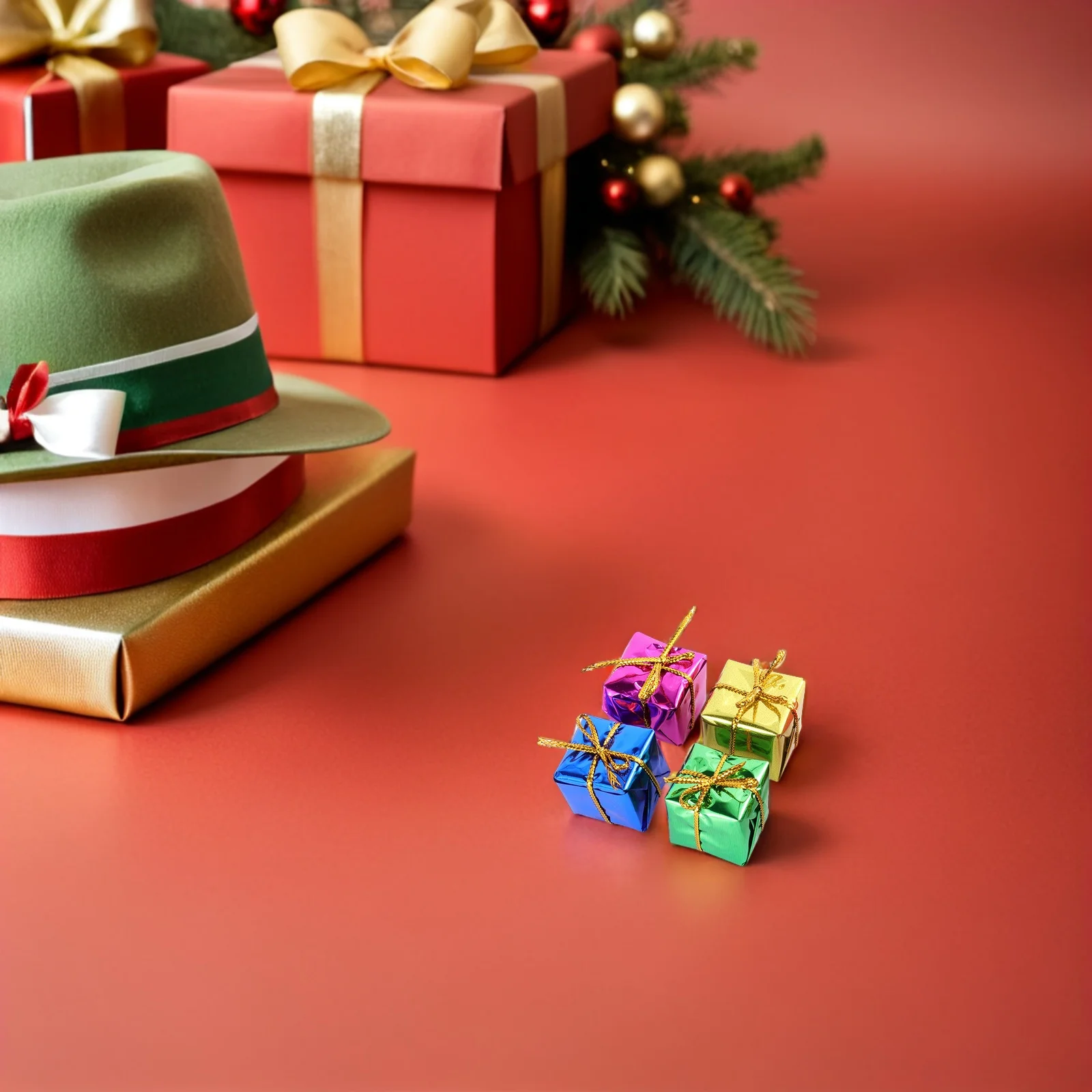 

96pcs Christmas Decorations Mini Gift Box Ornaments Festive Hanging Pendants For Xmas Tree Party Diy Decor Tiny Present Boxes