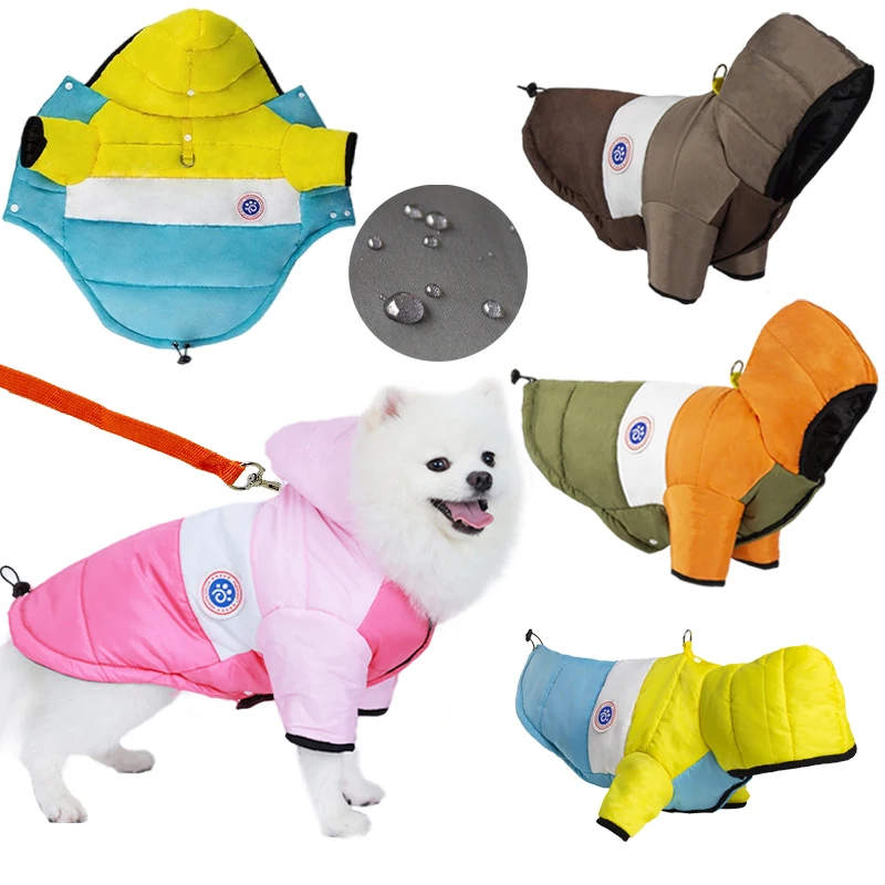 Waterproof Warm Winter Pet Jacket Cotton Puppy Costume French Bulldog Outfit Coat Chihuahua Clothing Vest For Small Dogs Suit