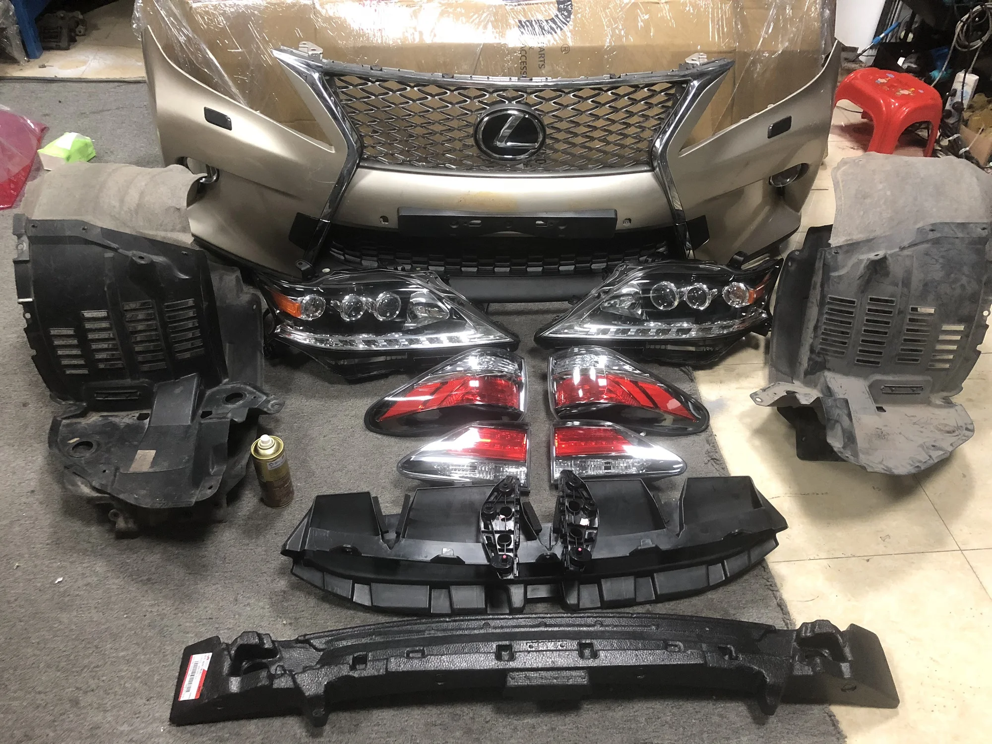 Applicable To Lexus 2009rx270 Modified 2015rx350 Bodykit Modified Rx450 Upgraded Triple Lens Lamp F Sport Original Japanese Genu