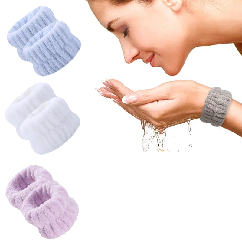 Women Reusable Spa Wrist Wristbands Towel For Washing Face Girls Yoga Running Sport Wrist Washband Microfiber Absorbent