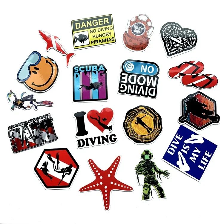 1Sets=60PCS Extreme Diving Waterproof Stickers Motorcycle Trolley Case Stickers