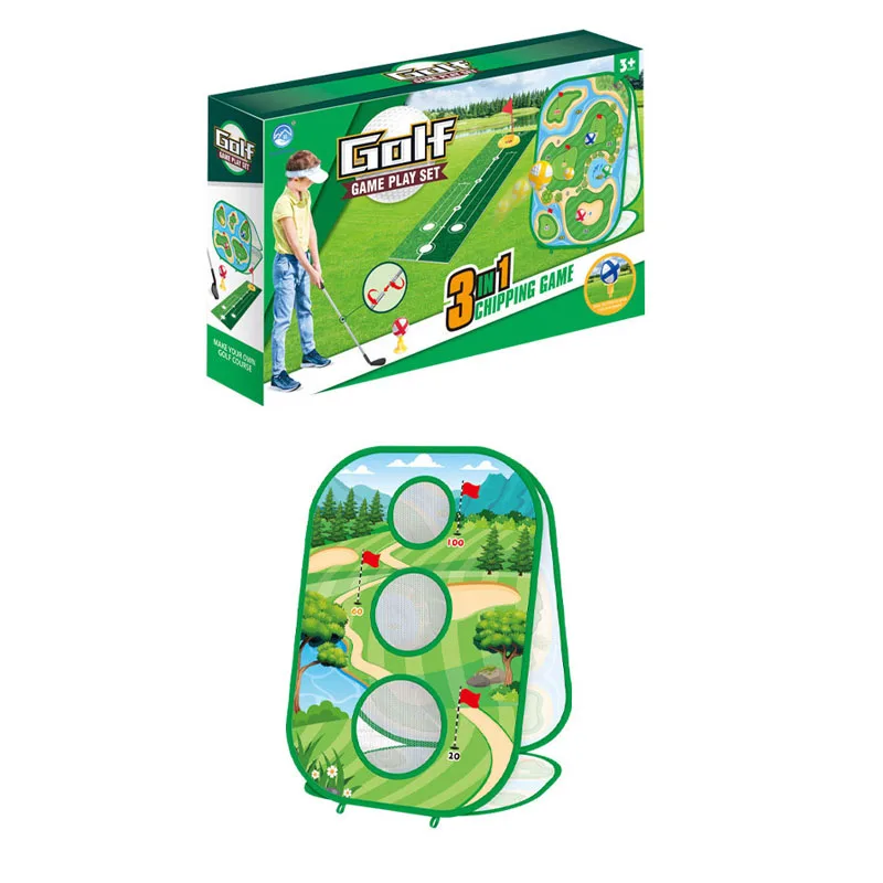เด็กกอล์ฟ Chipping เกมชุด DART เป้าหมายกอล์ฟคลับ Sticky Ball สําหรับครอบครัวกลางแจ้ง Interactive สันทนาการโยนของเล่น