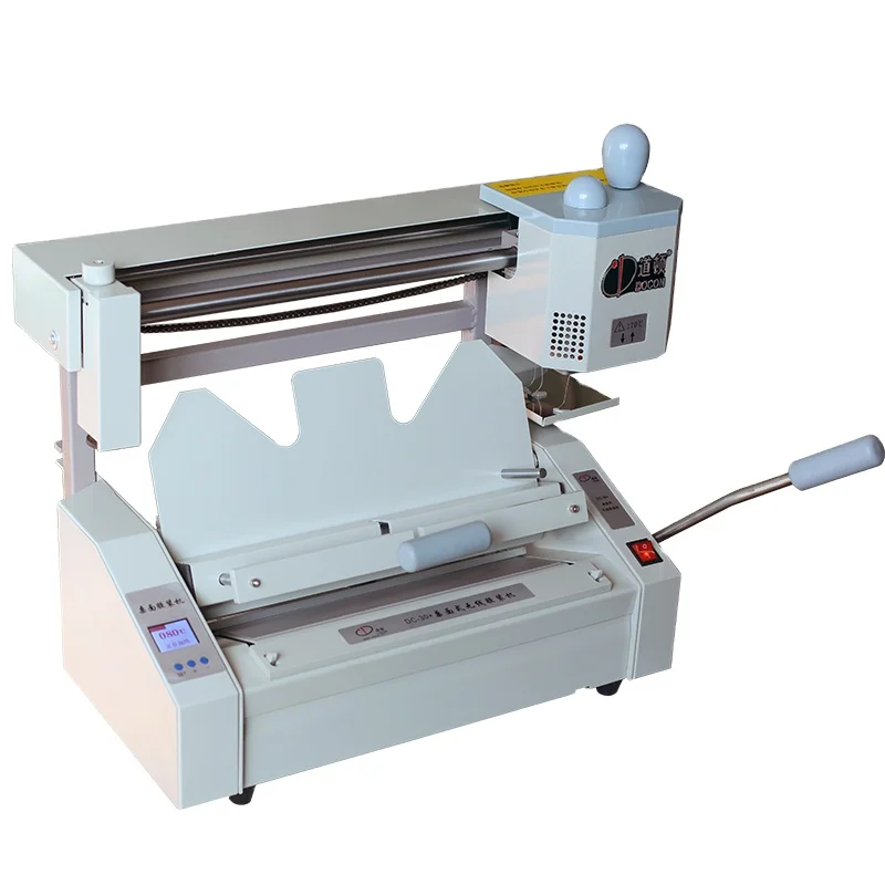 

DC-30+ glue binding machine manual desktop small desktop gluing machine