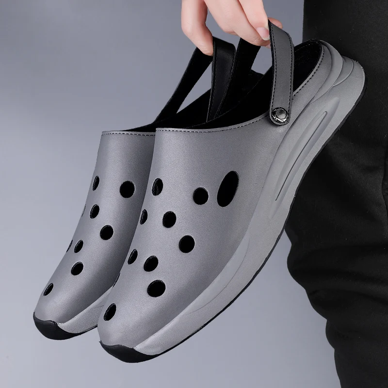 شباشب جلدية رجالية، رياضية، كاجوال، شاطئ، أحذية خارجية، أحذية بدون كعب، للقيادة، الحفلات، إلخ.