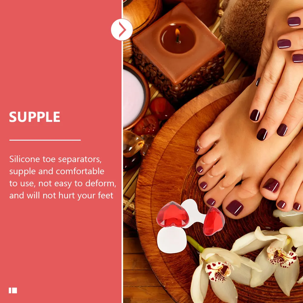 

16pcs Separators Nail Art Tools Pedicure Silicone Toe Separators Silicone Spacers for Women Men Foot Care Spreaders
