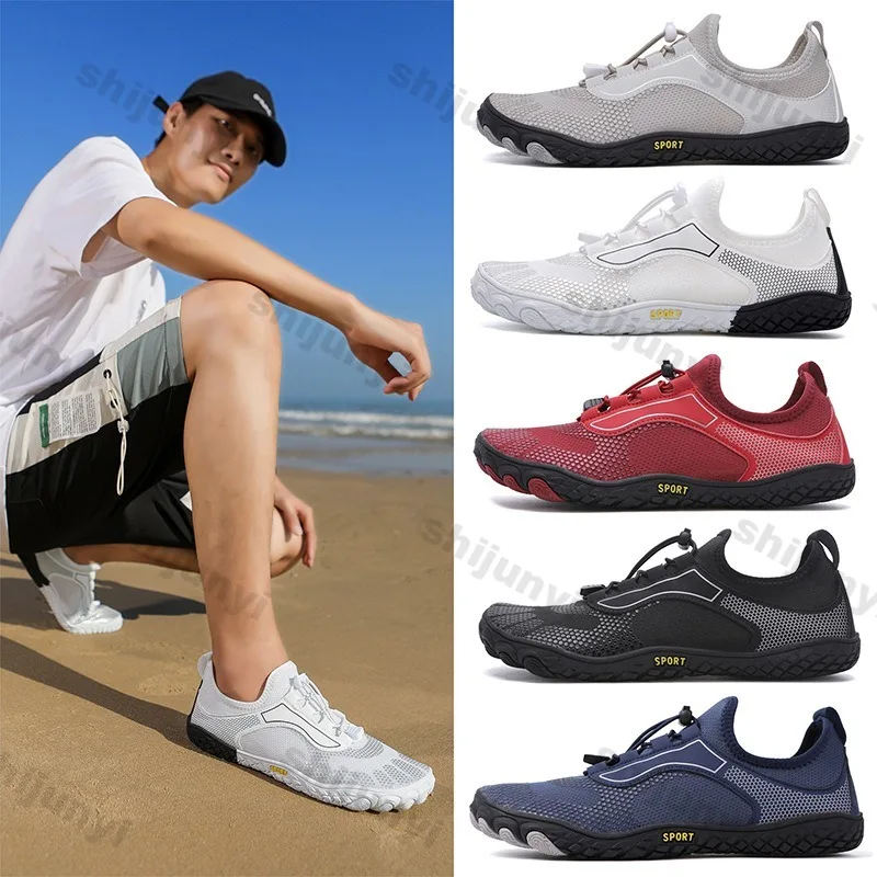 Large Size Outdoor Hiking Shoes Lovers 2025 New Breathable Non Slip Beach Shoes Men's Comfortable Fitness Women's Sports Shoes
