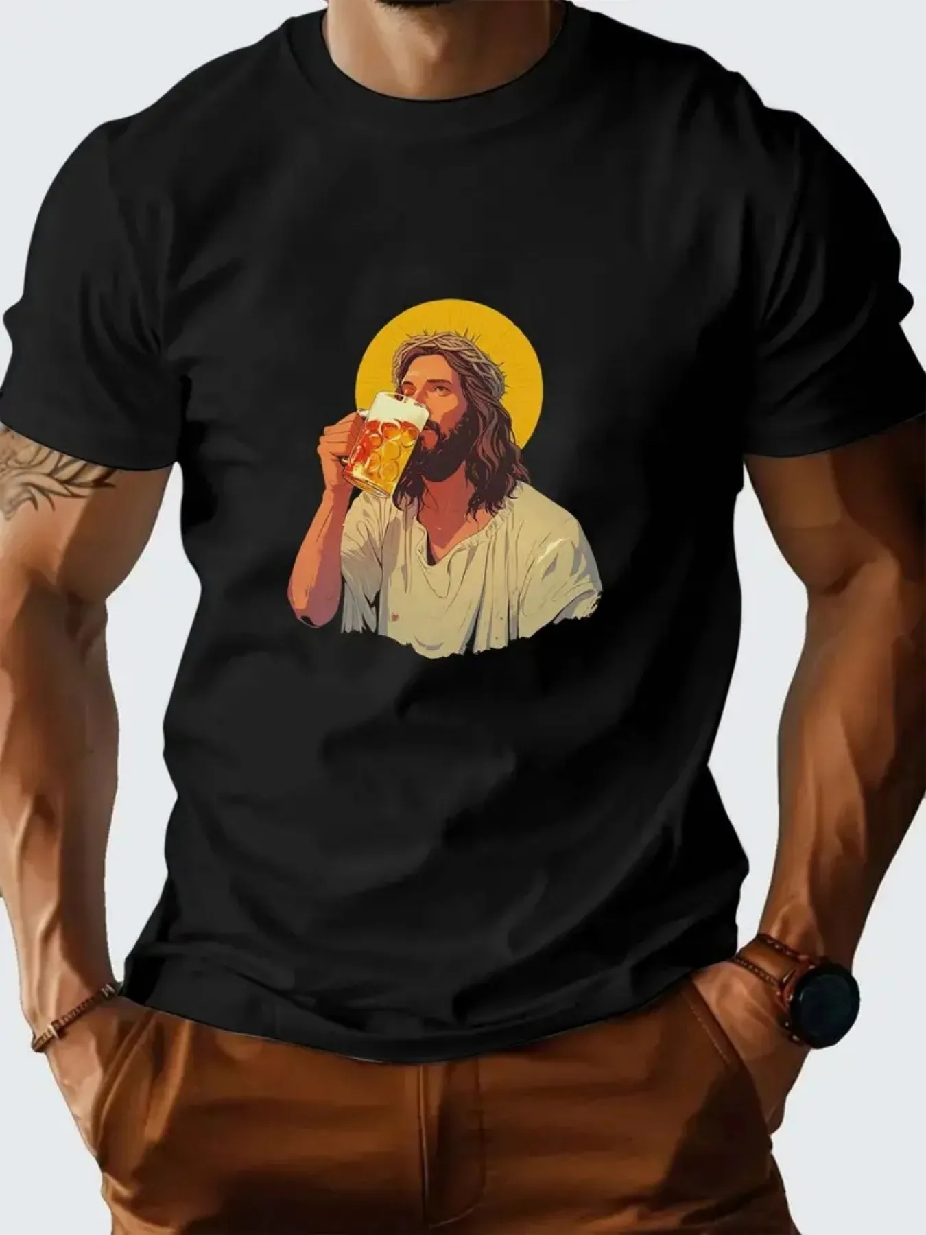 Men'S Casual Crew Neck T-Shirt Featuring an Ice Cream Graphic, Made from Breathable, Moisture-Wicking, And Machine Washable Fabric. Crafted from 100% Knit with a Medium Stretch, This Stylish And Adaptable Short-Sleeved Top Is Perfect for Summer
