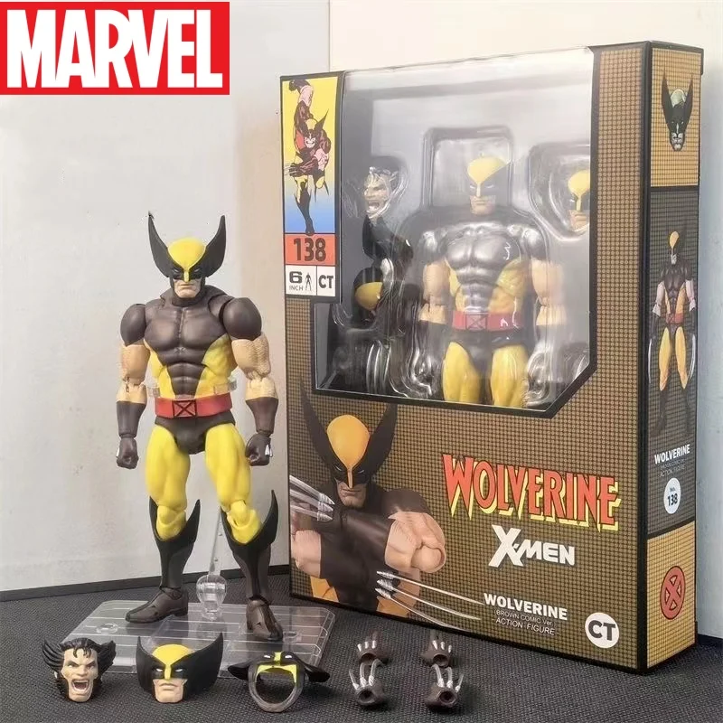 Ct Toys Wolverine Figure Brown Comic Mafex 138 X-Men Action Figure Shf Anime Figurine Ko Model Statue Doll Toys Xmas Gifts