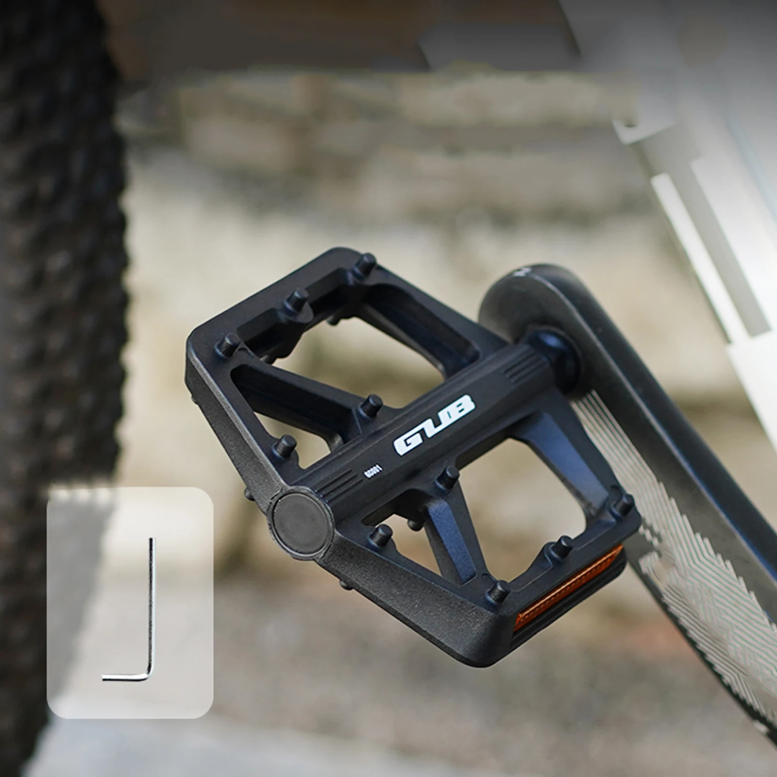 Plattformpedale Mountainbike-Pedale Nylon-Lager Flachpedale für Mountainbikes