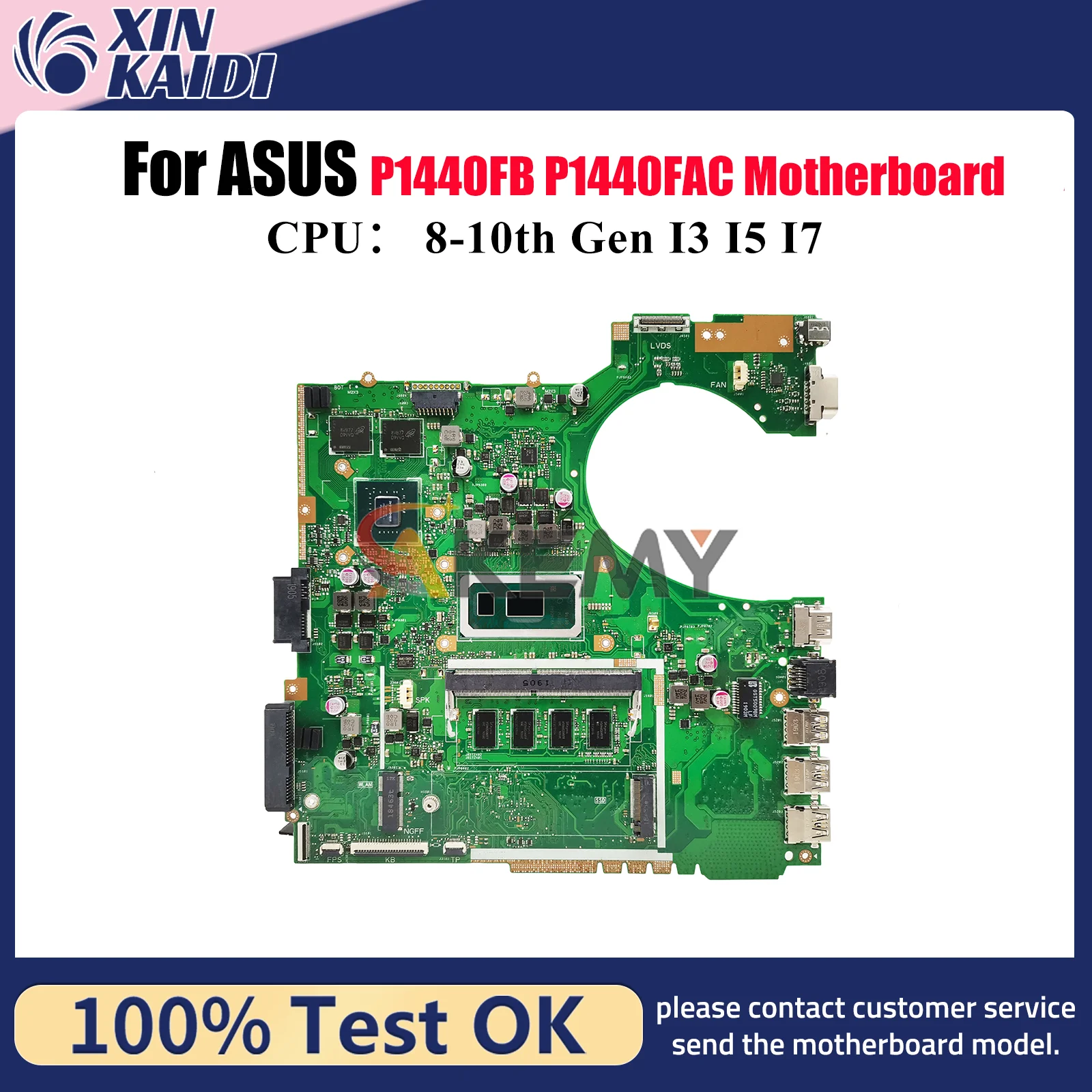 

P1440FB Laptop Motherboard For ASUS ProArt P1440FB P1440F P1440FAC Notebook Mainboard With I3 I5 I7 CPU 100% tests OK fast ship