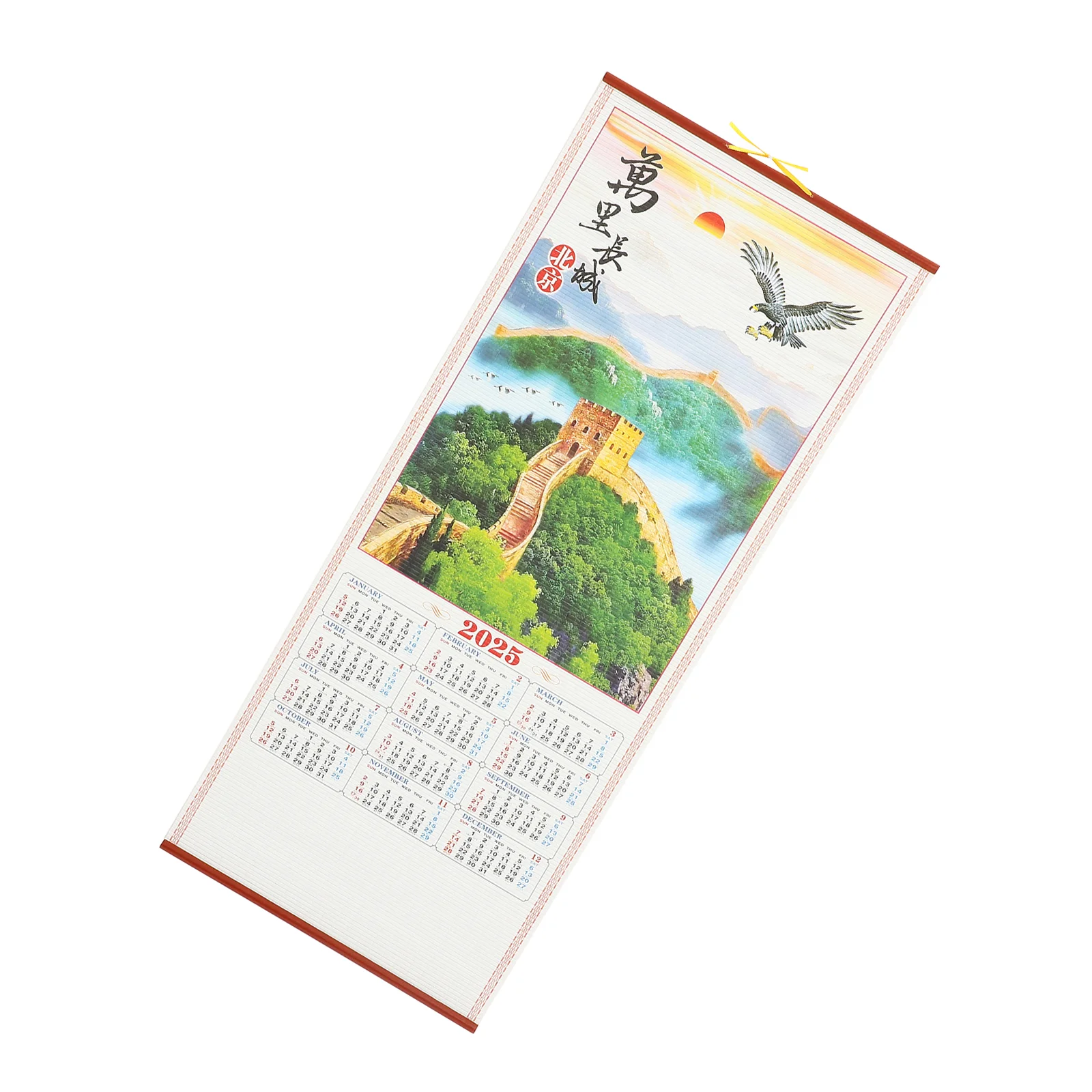 Year of The Snake Wall Calendar Clear Printed Hanging Holiday 2025 New Delicate Monthly Office Chiense Scroll