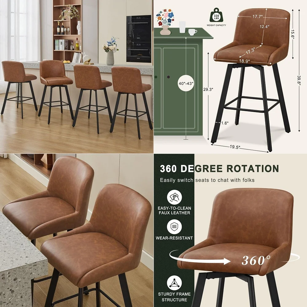 

Round Bar Table Set of 2, 39.4 H Industrial Commercial Counter Height Pub Table with Metal Footrest for Bistro, Dining Room, Re