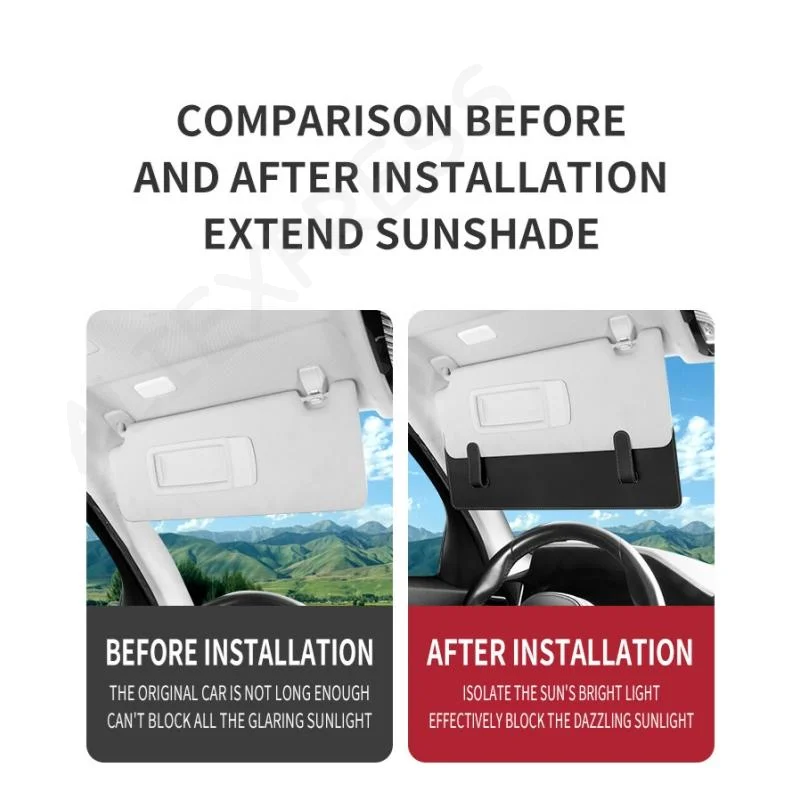 

Individual Car Window Shade Extender with Storage Ability - Sun Guard and Trinkets Holder for Vehicle Bits
