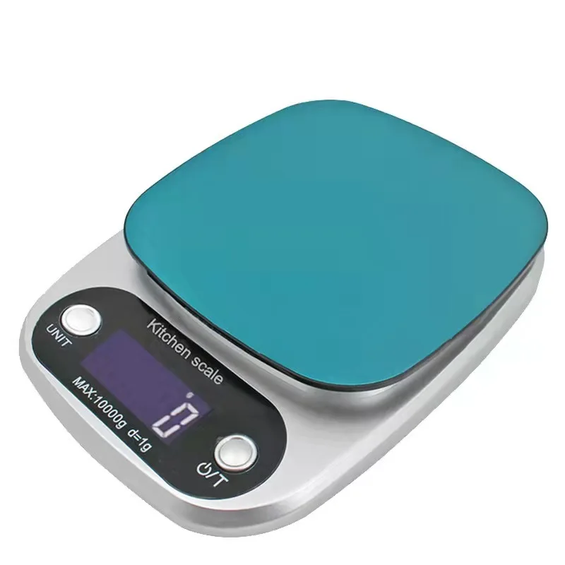 Black Silver ABS + Stainless Steel Food Digital Smart Weighing Kitchen Scale
