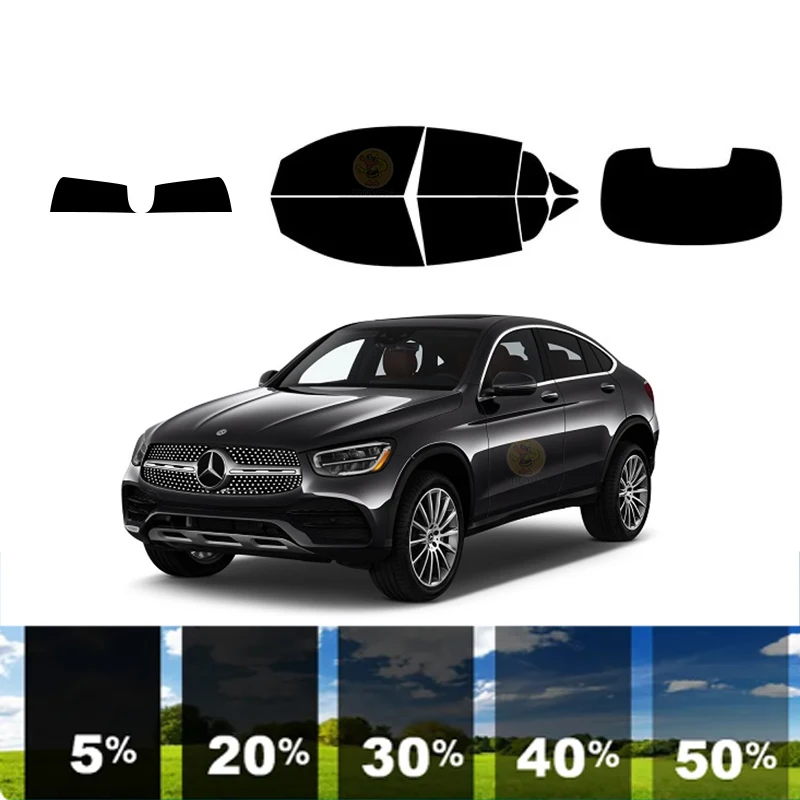 precut Removable Window Tint Film For Car 100% UVR Heat Insulation Carbon ﻿For MERCEDES-BENZ GLC-CLASS COUPE 2017-2023