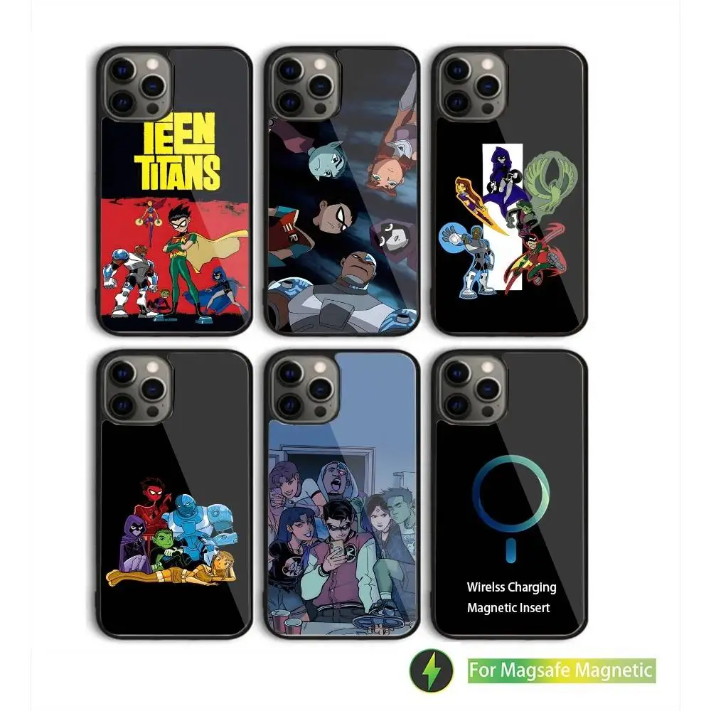 

Teen Cartoon T-TitanS Phone Case For iPhone 16,15,14,13,12,11,Pro,Max,Plus,Mini,SE New Magsafe Magnetic Wireless Charging