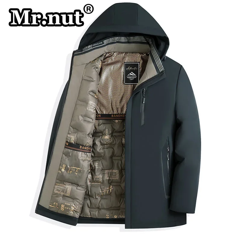 Mr.nut Windbreak Jacket Winter Cotton-padded Coat Keep Warm Fashion Men Clothing Durable Thickening Outdoor Jackets Hooded Tops