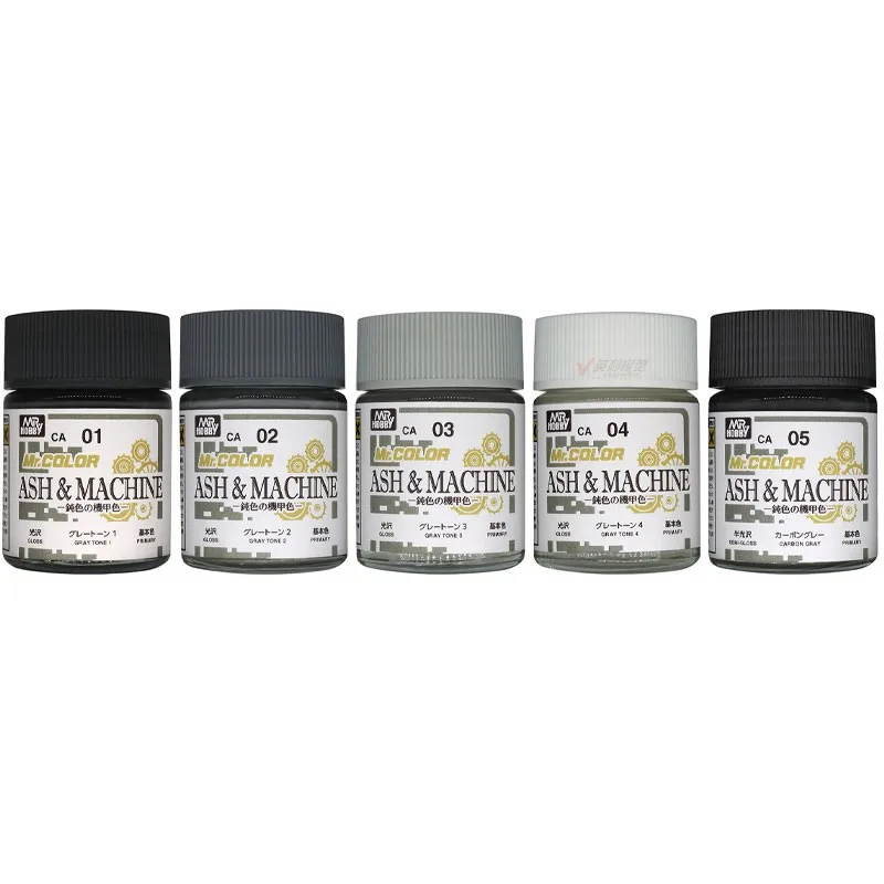 MR.HOBBY طلاء البدلة تلوين باليد رذاذ زيتي طلاء بلانت كولور ميكا سلسلة رمادي أسود 18 مل