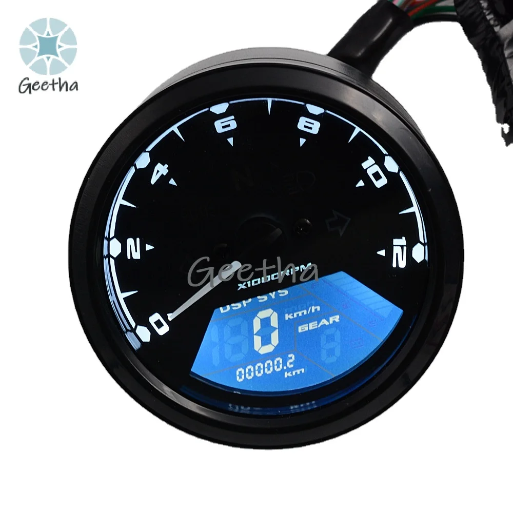 

Motorcycle Modified Instrument Speedometer Tachometer Led Lights Left and Right High Beam Display and Warning Function Hot Sale