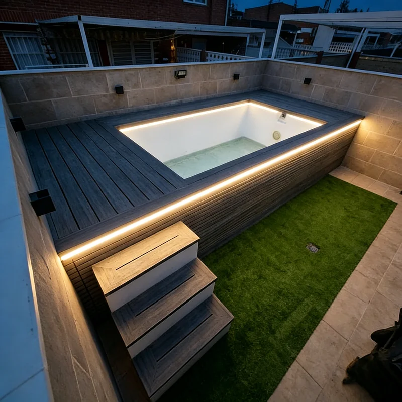 Container Pool Built-In Pool Compact Embedded Container Swimming Space Small Villa Courtyard Private Daily Swimming Facility view 6