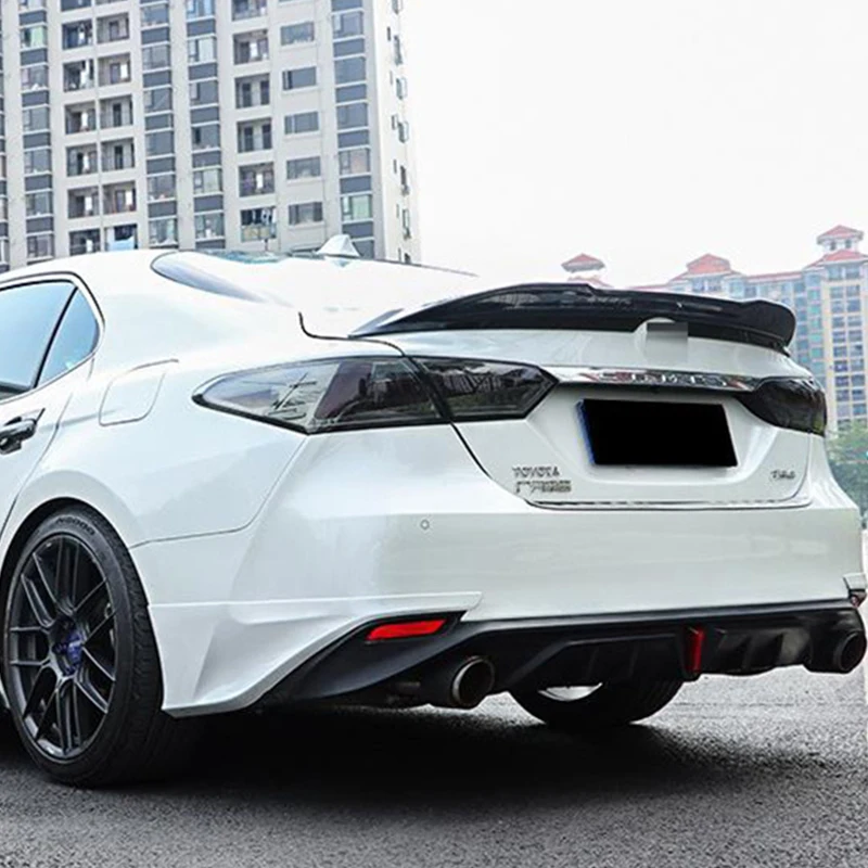 

Глянцевый черный, для Toyota Camry 2018-2023, аксессуары, спойлер, АБС-пластик, багажник, хвостовое крыло, комплект для губ, стиль TRD