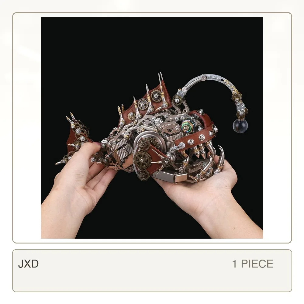 3d DIY lantern fish metal assembly Guochuang mecha model steampunk three-dimensional Model adult decompression Model Toy