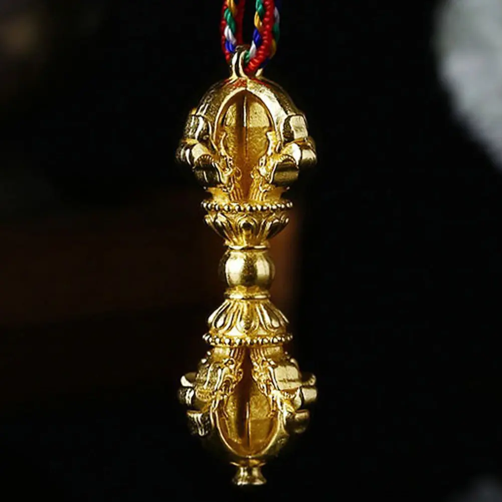 

Mini Copper Vajra Pestle Pendant Tibetan Buddhist Charm Retro Hanging Ornament Keychain DIY Craft Decor Small Vajra