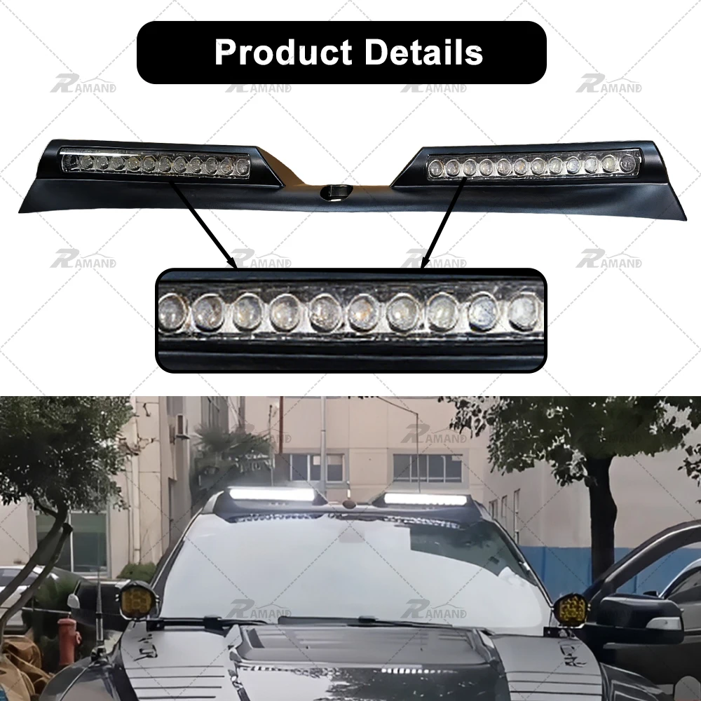 RAMAND Roof Light for Ranger T6 T7 T8 Roof Light for everest Auto Parts Off-road Equipment Top Working Roof LED Light 5