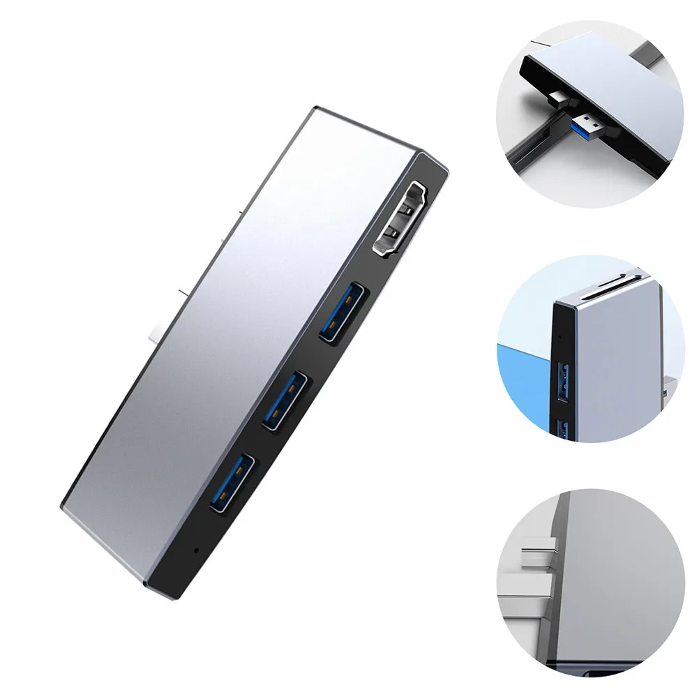 

Multifunction USB Hub Compatible Surface 5 4 Dual Port Mini Dock Holder Hub Portable Expansion Adapter Multimedia Data