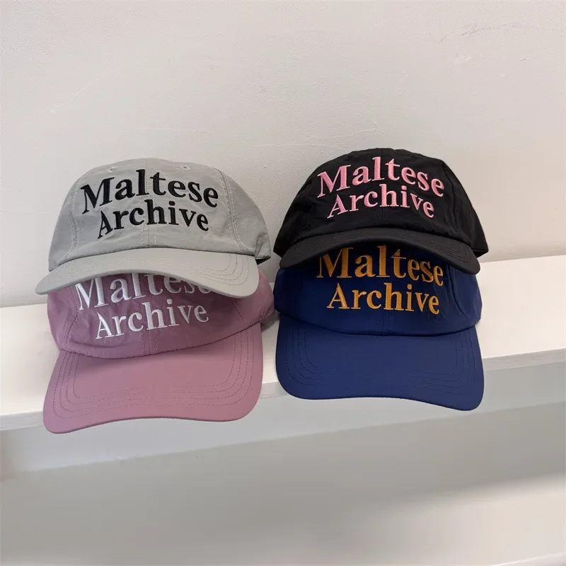 

2025 Quick-Drying Baseball Cap Women's Summer Korean-Style Sun-Proof Letters Embroidered Peaked Cap Tide