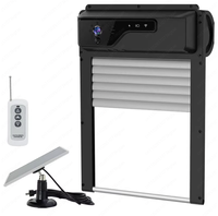 Solar powered automatic remote control chicken coop door opener with camera