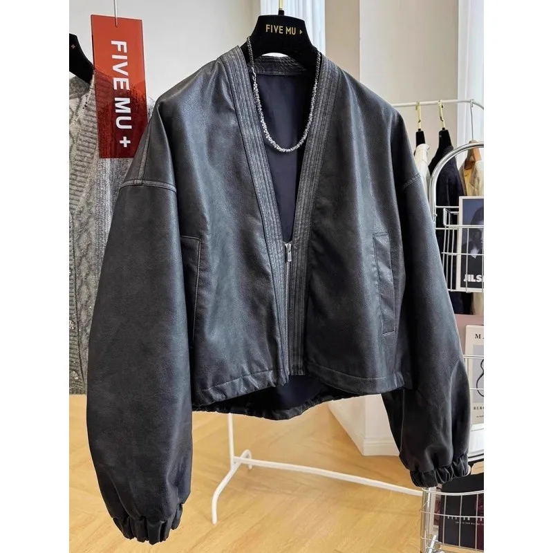 

Extra Large 300 Pou Retro High-End V-Ne Jaet Men's Loose ort Sle Polyester Fiber Outdoor Winter Coat for Youth