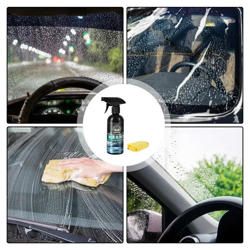 Ceramic Softening Molecules Car Glass Oil Film Removing Paste Deep Cleaning Polishing Glass Cleaner For Auto Windshield Home