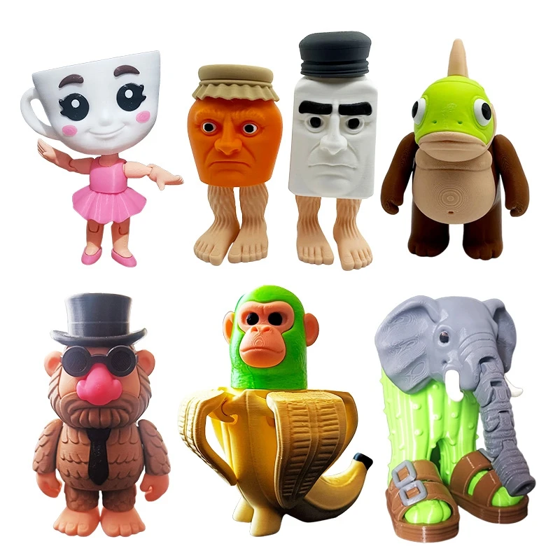 لعبة Brainrot الإيطالية ثلاثية الأبعاد دمية مطبوعة تونغ تونغ صحور الشكل Tralalero Tralala القرش تمثال مكتب حلية هدايا ديكور المنزل #4