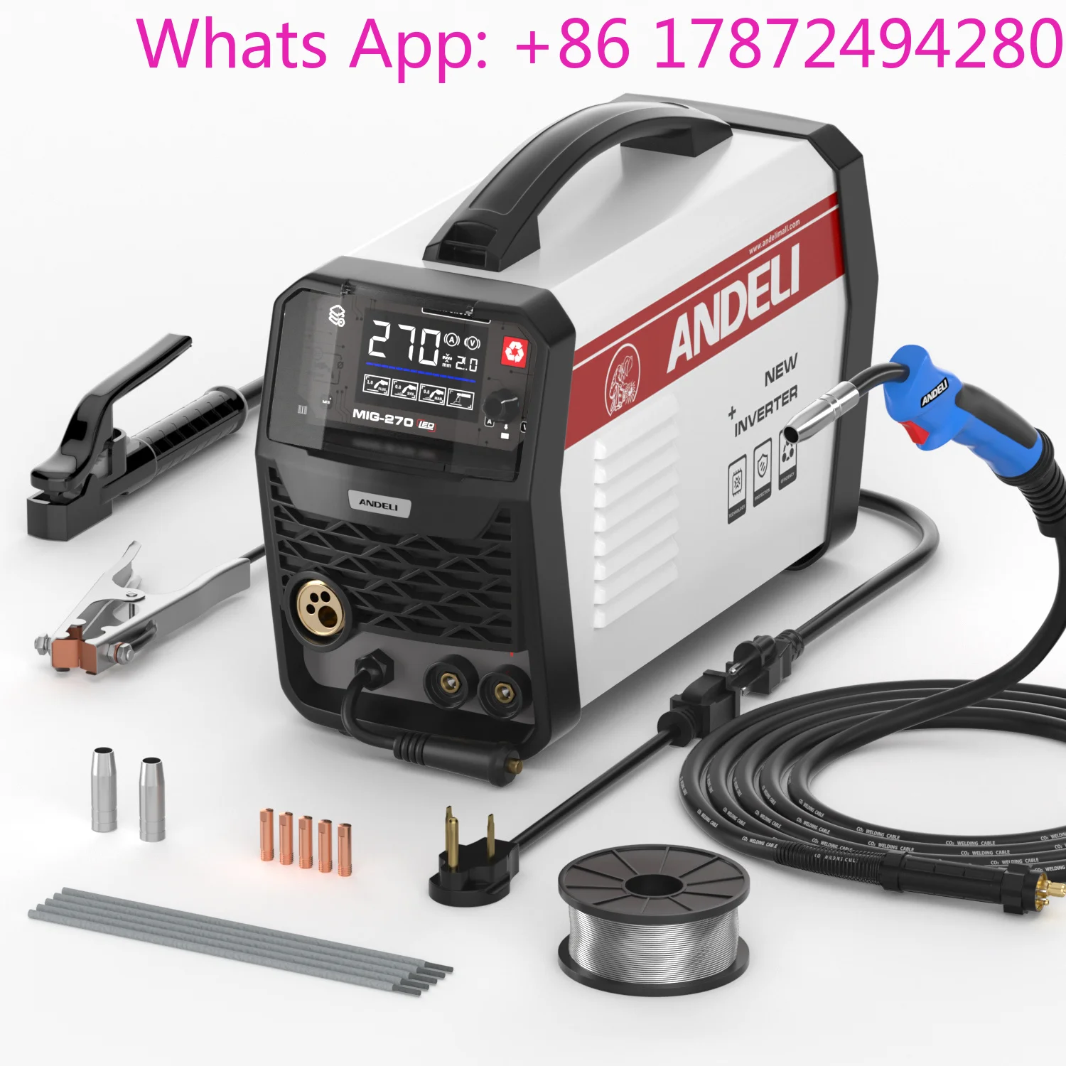 MIG-270 4 in 1 110V 220V MULTI PROCESS SYNERGIC WELDER  MIG WITH GAS , FLUX MIG LIFT TIG  MMA