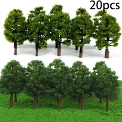 20PCS Model Trees 8CM Mini Model Trees Micro Landscape Decor Train Layout Accessories DIY Plastic Garden Decoration Kids Toys