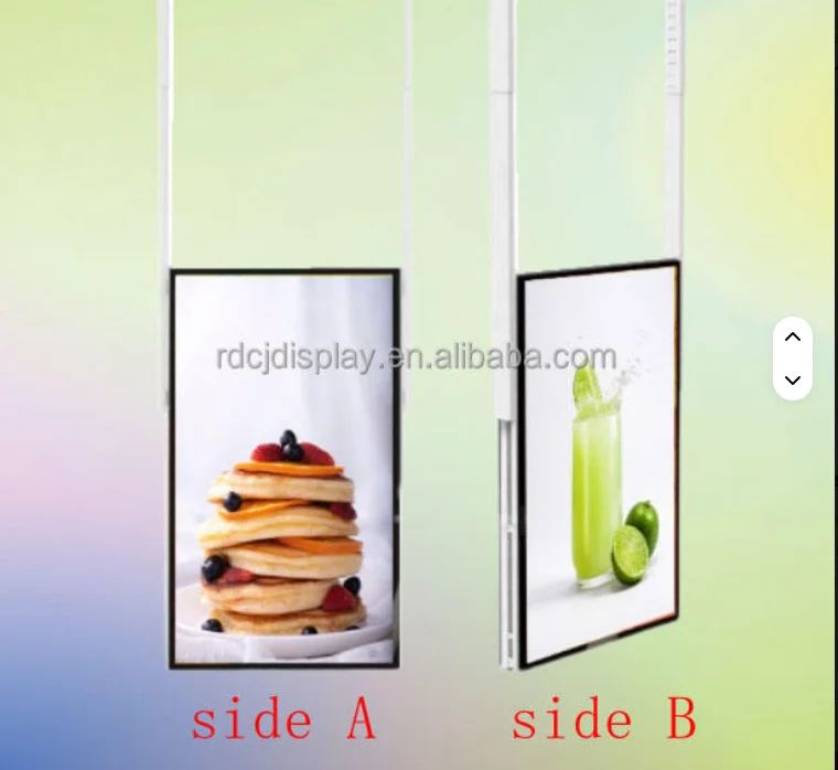 43-Inch Dual-Sided Window Hanging Advertising Machine High-Definition Vertical LCD Display Thin Double Screen Ceiling Hanging