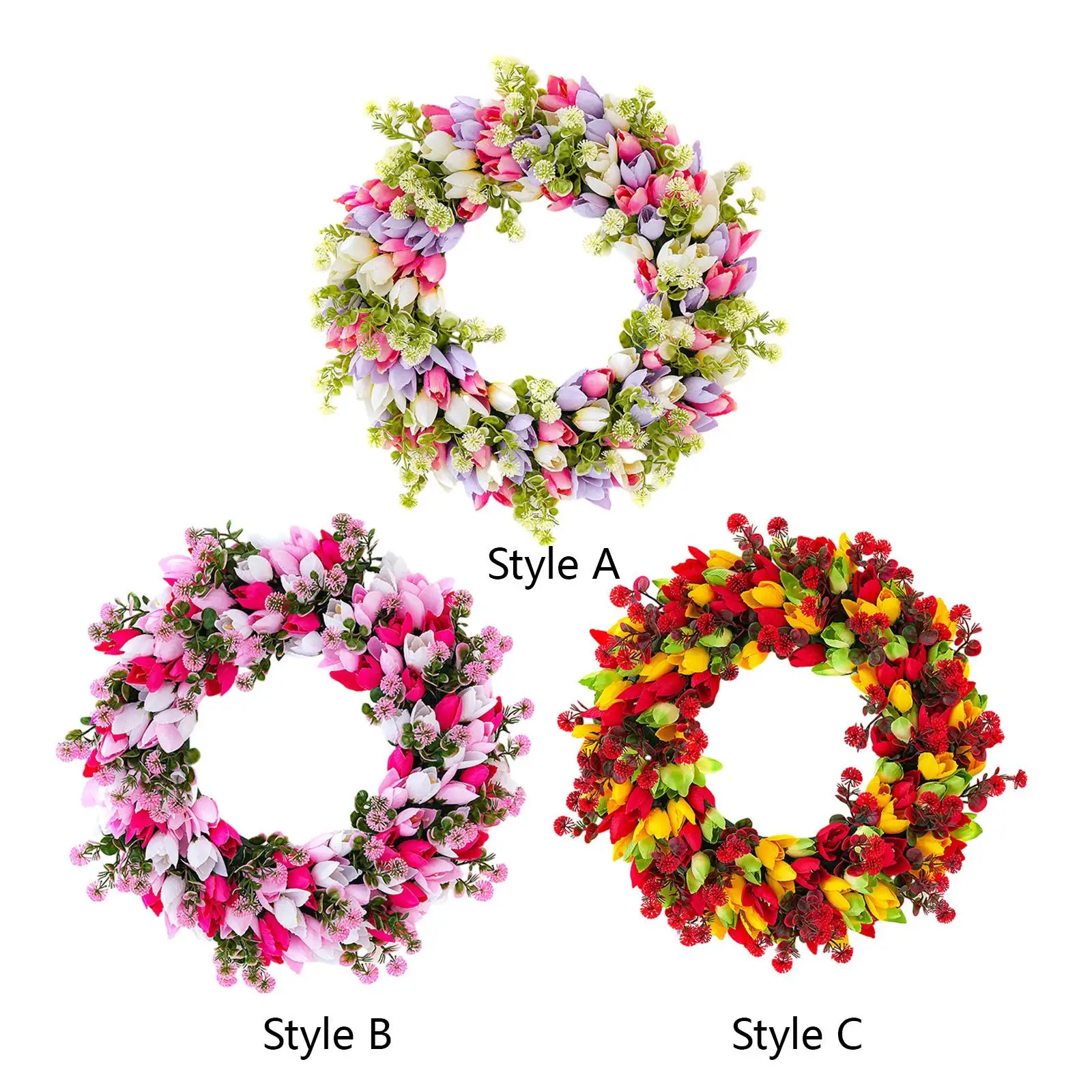 Artificial Wreath, Mother's Day Wreath, Beautiful Artificial Flower Wreath for